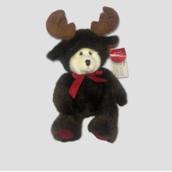 Russ Berrie Plush Teddy Bear / Moose  Christmas Holiday - Picture 5 of 9